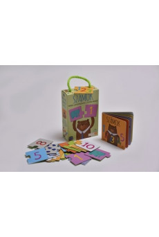 Számok - Verses lapozókönyv + 10 pár kirakó - Tanulj meg számolni 1-től 10-ig!