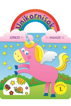 Unikornisok - Színezd ki és ragaszd be matricákkal 1.