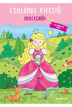 Csillámos kifestő - Hercegnők - 12 csillámló oldal