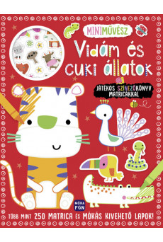 Mini művész: Vidám és cuki állatok - Játékos színezőkönyv matricákkal