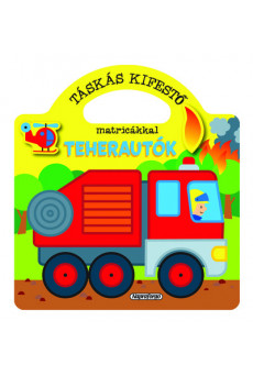 Táskás kifestő matricákkal - Teherautók