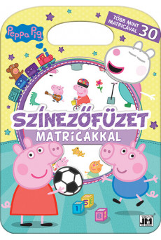 Színezőfüzet matricákkal - Peppa malac - Több mint 30 matricával