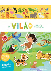 Matricás füzet - A világ körül - 230 újraragasztható matricával