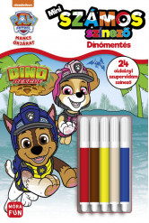 Mancs őrjárat: Mini számos színező - Dínómentés - 24 oldalnyi szuper vidám színező, 5 darab filctollal