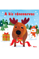 A kis rénszarvas - Plüss ujjbábbal a könyv közepén